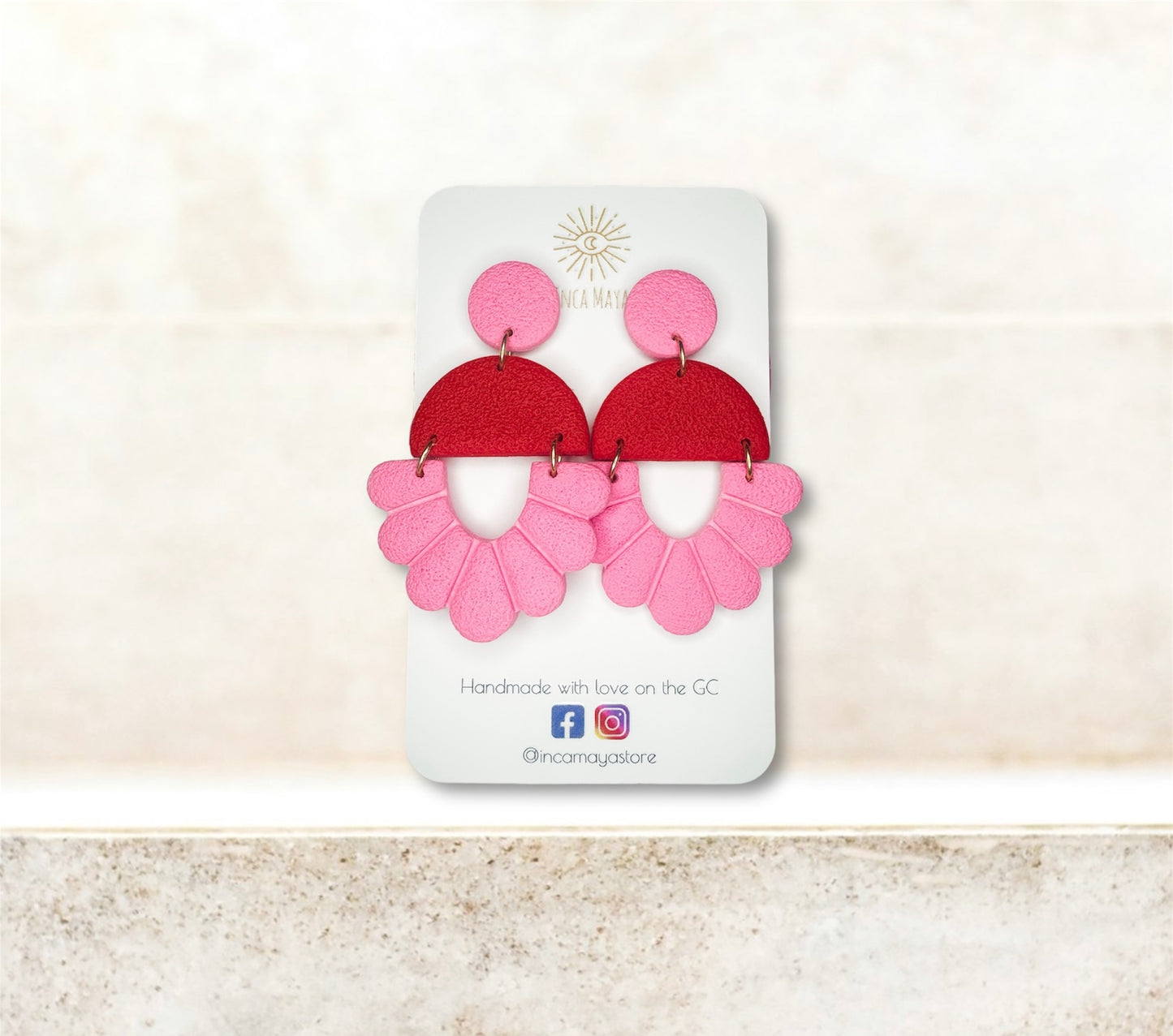 Havana Scalloped Semi Circle Statement Earrings