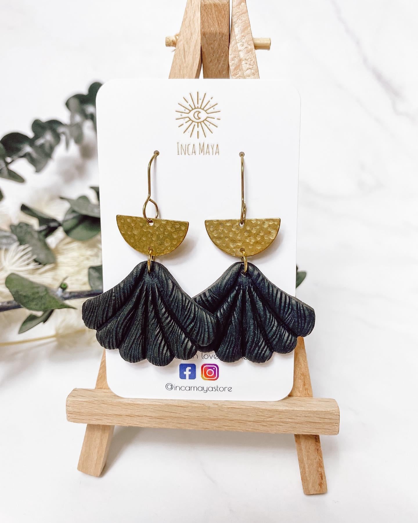 Mira Statement Earrings ~ Black