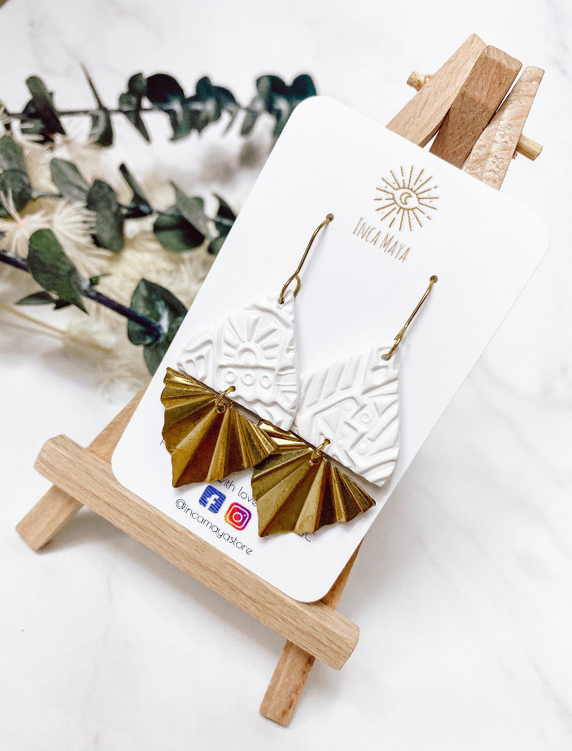 Zaniyah Statement Earrings ~ White