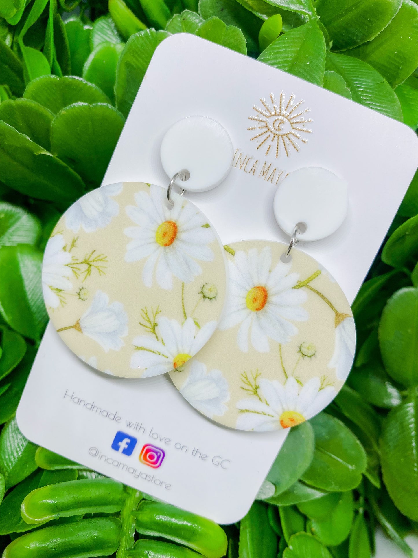 Daisy Acrylic Dangles