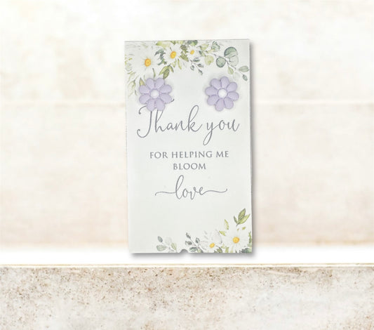 12mm Daisy Purple Studs ~ “Thank you for helping me bloom”