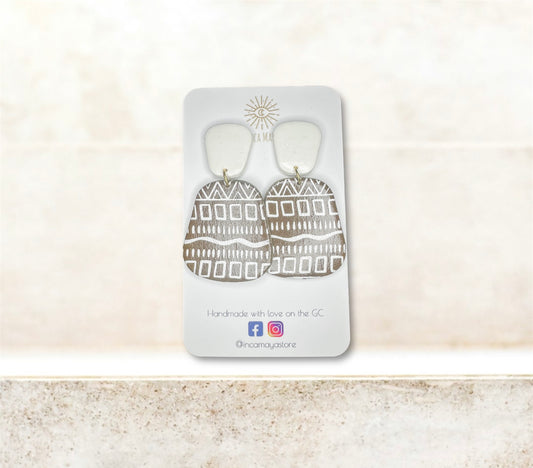 Zuri Quadrangle Chocolate Statement Earrings