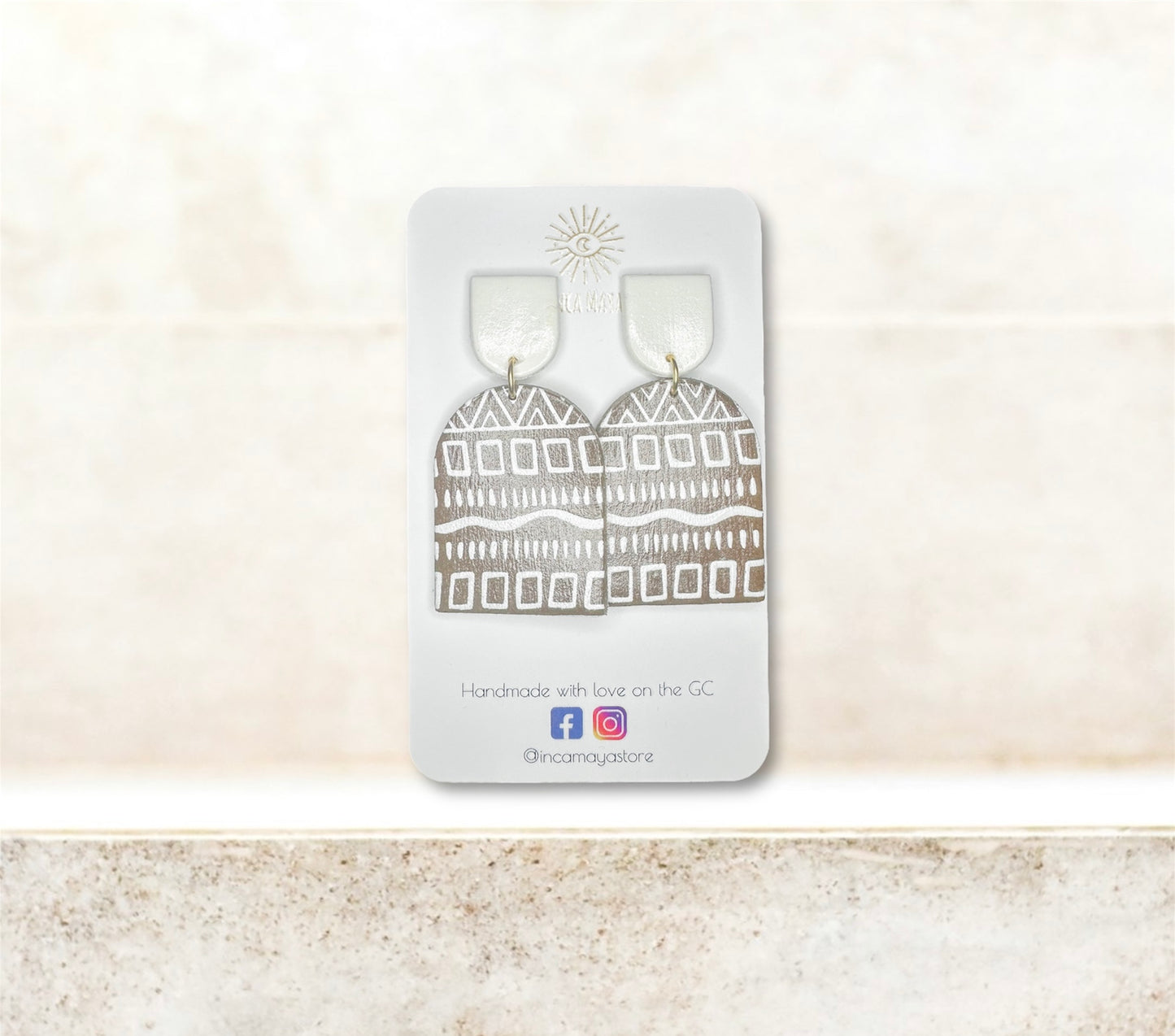 Zuri Arch Chocolate Statement Earrings