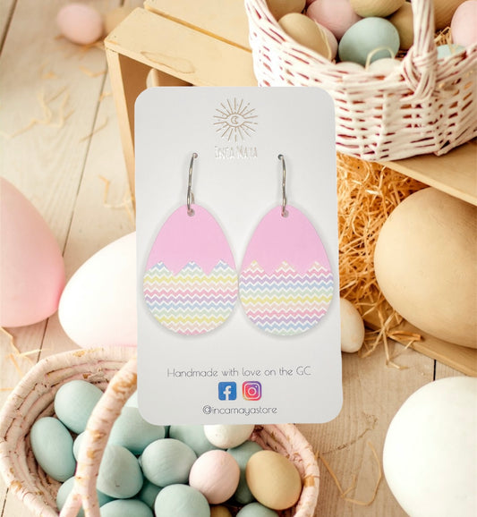 Easter Egg Dangles ~ Pink & Rainbow