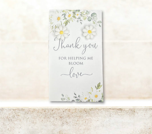 12mm Daisy White Studs ~ “Thank you for helping me bloom”