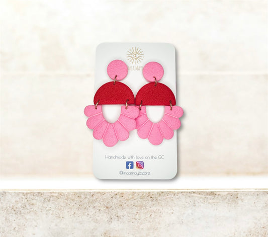 Havana Scalloped Semi Circle Statement Earrings