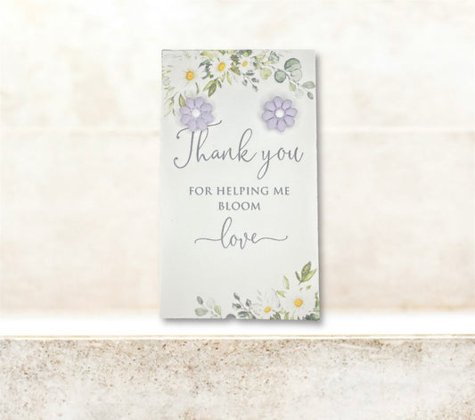 10mm Daisy Purple Studs ~ “Thank you for helping me bloom”