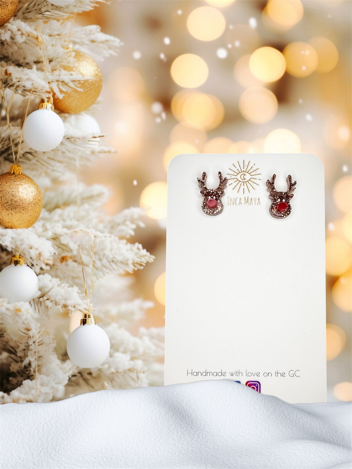 Reindeer Christmas studs