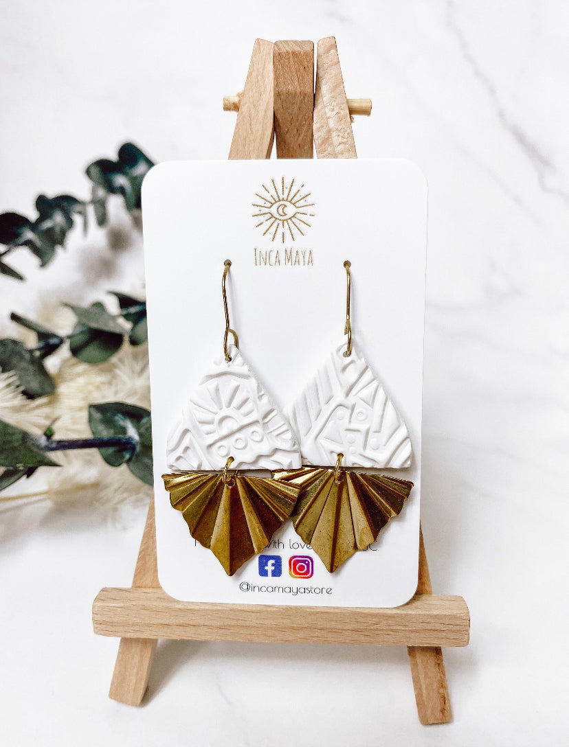 Zaniyah Statement Earrings ~ White