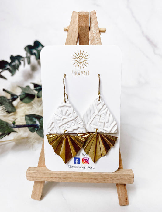 Zaniyah Statement Earrings ~ White