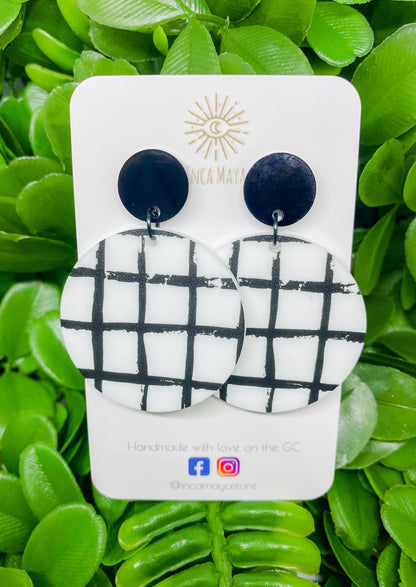 Monochrome Acrylic Dangles