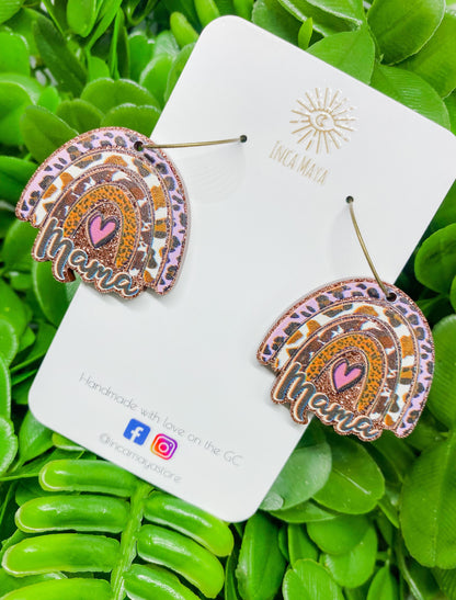 Mama Acrylic & hoop Dangles